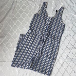 Anthropologie DREW Chambray Striped Jumpsuit